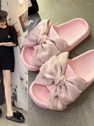 Slippers Bow Tie Sandals Women Wear Fashionable EVA Outside In Summer Non Slip Indoor Excrement Feeling