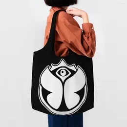 Shopping Bags Tomorrowlands Grocery Tote Belgian Electronic Dance Music Festival Canvas Shoulder Shopper Capacity Handbags