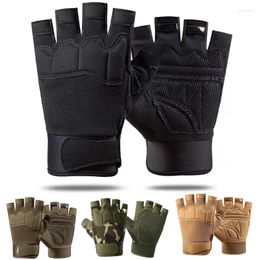 Cycling Gloves Military Army Shooting Fingerless Half Finger Men Tactical Anti-Slip Outdoor Sports Bicycle Riding Fitness