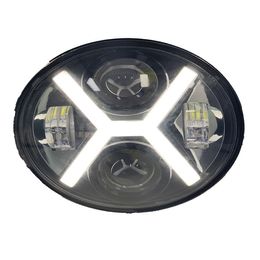 New best-selling Wrangler headlights for motorcycles, front modified LED lights for X-shaped 5-inch headlights without mesh