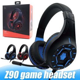 Z90 Headphone Gaming Headset Stero Sports Eearphones for PC Smartphone with Microphone Noise Reduction in Box