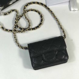 borsa a tracolla di design borsa a catena portafoglio scozzese doppia lettera fibbia solida pelle di pecora borsa da sera di lusso da donna mini borsa 240215