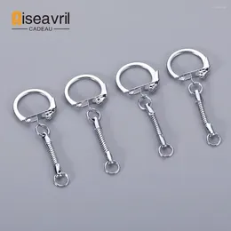 Keychains 5/10pcs Metal Snake Chains Key Rings Chain Buckle For DIY Jewellery Making Accessories Handmade Special Keychain Parts Wholesale