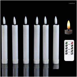 Candle Holders 80Pcs Twinkling Christmas Led Candles With Remote Control 10 Long Battery Operated Warm White Decorative Drop Deliver Otdqp
