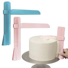 Baking Moulds Adjustable Height Cream Fondant Cake Leveler Scraper Surface Leveling Tool Board