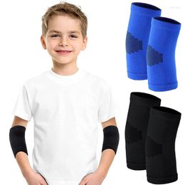 Knee Pads 1 Pair Kids Elbow Support Knit Compression Arm Sleeves Gym Protector For Boys Girls Teenagers Tennis Basketball Sport