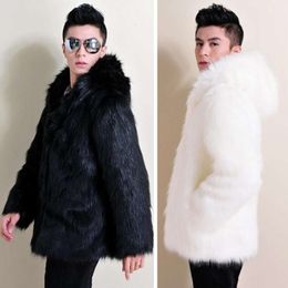 Designer Fur and Grass Coat for Autumn Winter Warmth Fashionable Casual Loose Leather Large Mens Wear D4SI