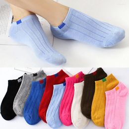 Women Socks 5 Pairs Short Ankle Set 10 Pieces Candy Colours Boat Fashion No Show Invisible School Sock Slippers Calcetines