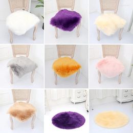 Carpets Faux Sheepskin Fur Fluffy Rug Modern Heart Round Square Shaped Shaggy Floor Mat Plush Carpet For Living Room Chair Cover Cushion