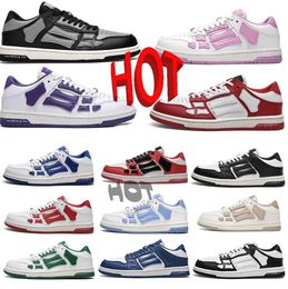 Designer men shoes Fashion Shoes Skelet Bones Runner Top Low Skel Skeleton Women Mens sneakers Luxury Blue Red White Black Green Gray Original trainers 35-45