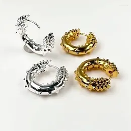 Dangle Earrings LONDANY Ins Neutral Cold Wind Fashionable Square Rivet Ring Female European And American Hoop Ear Jewelry