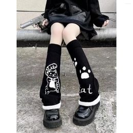 Women Socks Lolita Cat Cute Leg Warmers Set JK Spicy Girl Medium Knitted Long Stacked