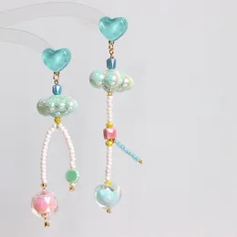 Dangle Earrings Summer Blue Cloud Beads Long For Women Resin Earings Fashion Jewelry 2024 Brincos Para As Mulheres Pendientes