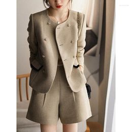 Work Dresses Individualised And Unrestrained Beauty A Two Piece Wool Tweed Woven Jacket Set By Famous Lady