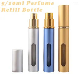 Storage Bottles 5ml/10ml Portable Perfume Refill Bottle Mini Metal Sprayer Refillable Aluminium Empty Glass Atomizer Travel Cosmetic