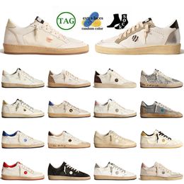Fashion Designer Ball Star Casual Shoes Gold Glitter Low OG Original Leather Suede Italy Brand Handmade Trainers Upper Vintage Platform Silver Womens Mens Sneakers