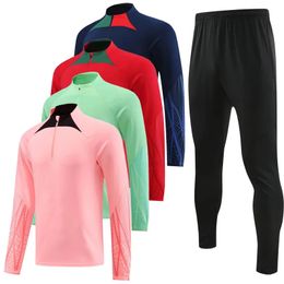 2324 Season Men Children Football Jersey Training Tracksuit Autumn Winter 2 Piece Long Sleeve Jacket Pants Soccer Uniform 240122