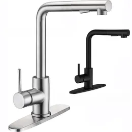 Kitchen Faucets Stainless Steel Seven Character Pull-out Faucet Universal Cold And Mixed Water Sink