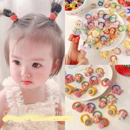 Hair Accessories 10Pcs/Set Cute Cartoon Bear Band Girls Elastic Rubber Headwear Flower Bow Baby Kids Ornaments