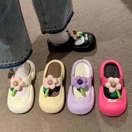 Slippers 2024 Shape Fashion Flowers Toe Cover EVA Anti-Skid Wear-Resistant Non-Smelly Feet Men's And Women's Couples Sandals