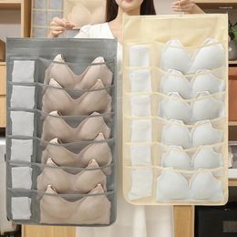 Storage Boxes Fabric Double Sides Underwear Hanging Bag Dormitory Home Wardrobe Wall Foldable Underpants Socks Organiser