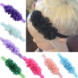 Hair Accessories Children's Chiffon Headband Three Flowers Combination Baby Po Elastic