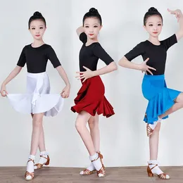 Stage Wear Latin Dance Skirt For Girls Training Clothes 2024 Professional Dress Children's Competition Regulations