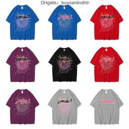 Spider T-shirt Sp5der Young Thug 555555 T-shirts summer Men Womens fashion black Pink Hip Hop Short sleeved Clothing ZJBG