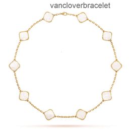 Designer Van Clover Necklace Cleef Four Leaf Clover Necklace 10 motif diamond necklace van clover necklaces jewelry woman rose gold silver plated moissanite jewelr
