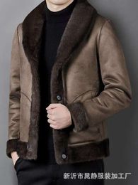 Designer Winter Haining Original Ecological Mink Fur Coat High End Imitation for Men NOTA