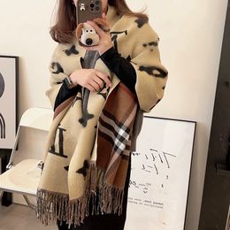 2024 Desginers cashmere scarf winter thickened shawl women top brand Full Letter LPrinted luxury Stole wool warm pushmina new Shawl Wrap schal ring 200*50cm