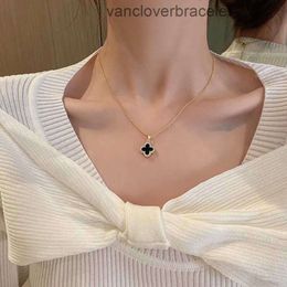 van clover necklace s925 double sided fourleaf clover necklace light luxury small ladies valentines day 520 gift for girlfriend