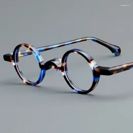 Sunglasses Frames Handmade Round Acetate Glasses Frame Small Fashion Design Colourful Men Women Prescription Myopia Optical Retro Eyewear