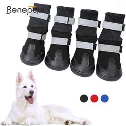 Dog Apparel Benepaw Waterproof Boots Winter Reflective Pet Shoes Outdoor Anti-Slip Snow Booties Protector For Medium Large Dogs