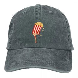 Ball Caps Pure Colour Dad Hats Let's All Go To The Lobby Popcorn Women's Hat Sun Visor Baseball Pin Up Girl Peaked Cap
