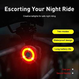 Other Lighting Accessories AUBTEC Bike Bicycle Light 5 LED + 2 Laser Rear Tail Flashing Safety Warning Lamp Night LED Light Rear TailLight Cycling Light YQ240205