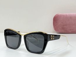 Miui miui sunglasses designer ladies goggles men's premium glasses retro metal triangle bit sunglasses high quality