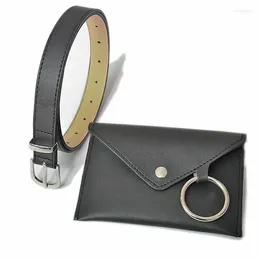 Belts Fashion Pack Ladies Women's Waist Bag Square Belt Buckle Leather Chest Envelope Phone Pouch