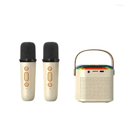 Microphones Singing Machine Microphone Karaoke Home Family Portable Bluetooth 5.3 PA Speaker System With 1-2 Wireless