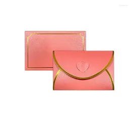 Gift Wrap 50Pcs Card Envelopes With Love Buckle Gold Border Envelope For Note Cards Wedding