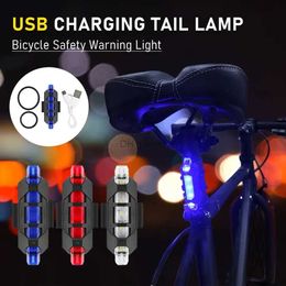 Other Lighting Accessories Bicycle Safety Warning Tail Light Waterproof USB LED Rechargeable Bicycle Lamp Set MTB Road Cycling Portable Headlight Lamp YQ240205