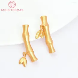 Charms (7142) 2PCS 4.5x24.5MM 24K Gold Colour Plated Bamboo Shape Pendants High Quality DIY Jewellery Making Findings Accessories