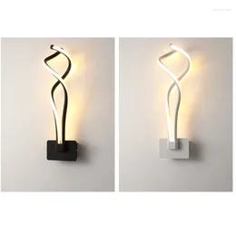 Wall Lamps 1 PCS Living Room Bedroom Bedside Luster LED Indoor Lamp Aisle Lighting Decoration Black