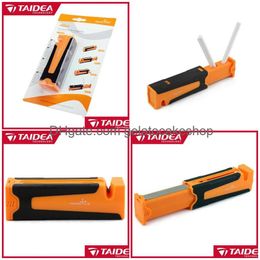 Sharpeners Taidea Mtifunctional Outdoor Ceramic Knife Sharpener Portable Stainless Steel Folding Sharpening Ty1406 H2 210615 Drop De Dhauv