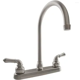 Kitchen Faucets J-Spout RV Faucet - Brushed Satin Nickel