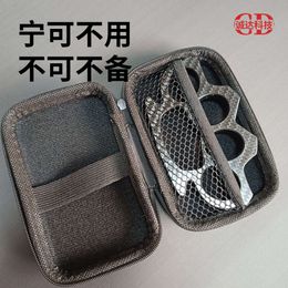 Carbon Fibre Board Four Finger Full Palm Support Tiger Thick Self-defense Designers Hand Buckle Fist Outdoor Broken Window 7J14