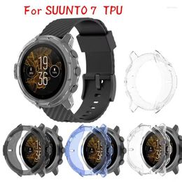 Watch Bands Soft Adhesive Screen Protector For Suunto 7 TPU Full Coverage Case Suunto7 Men's Women's Strap