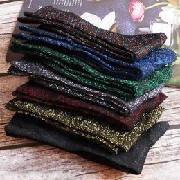 Women Socks Bright Silk Glitter Fashion Sequin Winter Filigree Stockings Sexy Female Lingerie Harajuku Shiny Loose