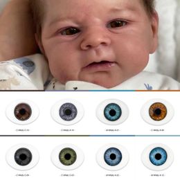 Witdiy high quality doll glass eyes for sale/boat type/handmade/12mm/14mm/18mm/20mm/22mm/24mm for reborn/BJD dolls 240123