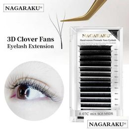 False Eyelashes Matic Flowering W Shape Bloom 3D 4D 5D Premade Fans Extensions Natural Soft Light Individual Lashesfalse Harv22 Drop Dhem6